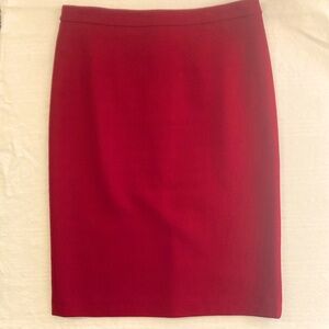 Pure Collection red wool pencil skirt